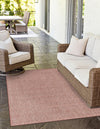 Garden Lattice Oasis Collection Area Rug -  Terrace Rectangle Rust Red  lifestyle 53