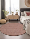 Garden Lattice Oasis Collection Area Rug -  Terrace Round Rust Red  lifestyle 197