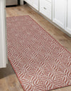 Garden Lattice Oasis Collection Area Rug -  Terrace Runner Rust Red  lifestyle 174