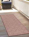 Garden Lattice Oasis Collection Area Rug -  Terrace Runner Rust Red  lifestyle 210