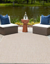 Garden Lattice Oasis Collection Area Rug -  Terrace Rectangle Taupe  lifestyle 9