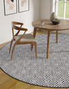 Garden Lattice Oasis Collection Area Rug -  Terrace Round Charcoal  lifestyle 152