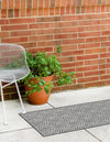 Garden Lattice Oasis Collection Area Rug -  Terrace Runner Charcoal  lifestyle 141