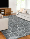 Garden Maze Retreat Collection Area Rug - Hedgegrove Rectangle Grey  lifestyle 20