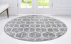 Garden Maze Retreat Collection Area Rug - Hedgegrove Round Grey  lifestyle 76