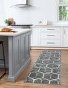 Garden Maze Retreat Collection Area Rug - Hedgegrove Runner Grey  lifestyle 88