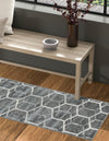 Garden Maze Retreat Collection Area Rug - Hedgegrove Runner Grey  lifestyle 116