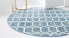 Garden Maze Retreat Collection Area Rug - Hedgegrove Round Blue  lifestyle 100