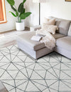 Garden Maze Retreat Collection Area Rug -  Arborlane Rectangle White  lifestyle 16