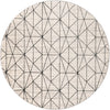 Garden Maze Retreat Collection Area Rug -  Arborlane Round White  lifestyle 59