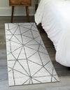 Garden Maze Retreat Collection Area Rug -  Arborlane Runner White  lifestyle 70