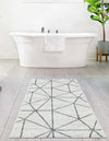 Garden Maze Retreat Collection Area Rug -  Arborlane Runner White  lifestyle 79