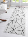 Garden Maze Retreat Collection Area Rug -  Arborlane Runner White  lifestyle 105