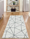 Garden Maze Retreat Collection Area Rug -  Arborlane Runner White  lifestyle 111