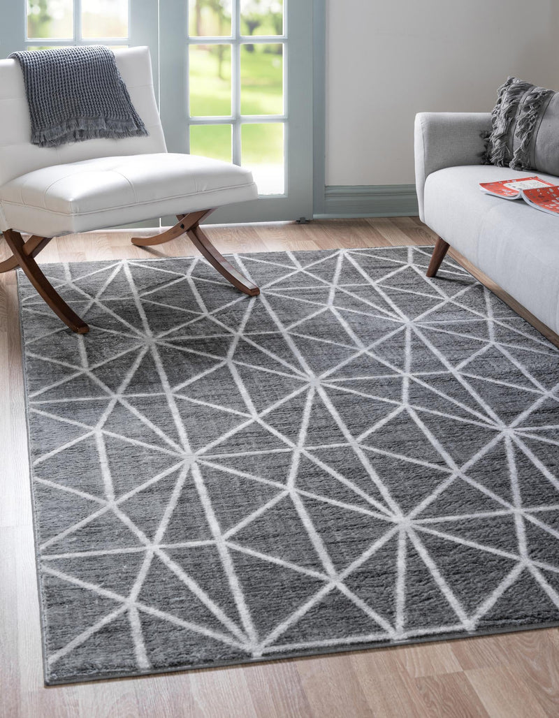 Garden Maze Retreat Collection Area Rug -  Arborlane Rectangle Gray  lifestyle 5