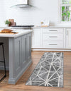 Garden Maze Retreat Collection Area Rug -  Arborlane Runner Gray  lifestyle 81