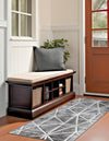 Garden Maze Retreat Collection Area Rug -  Arborlane Runner Gray  lifestyle 119