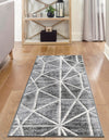 Garden Maze Retreat Collection Area Rug -  Arborlane Runner Gray  lifestyle 125