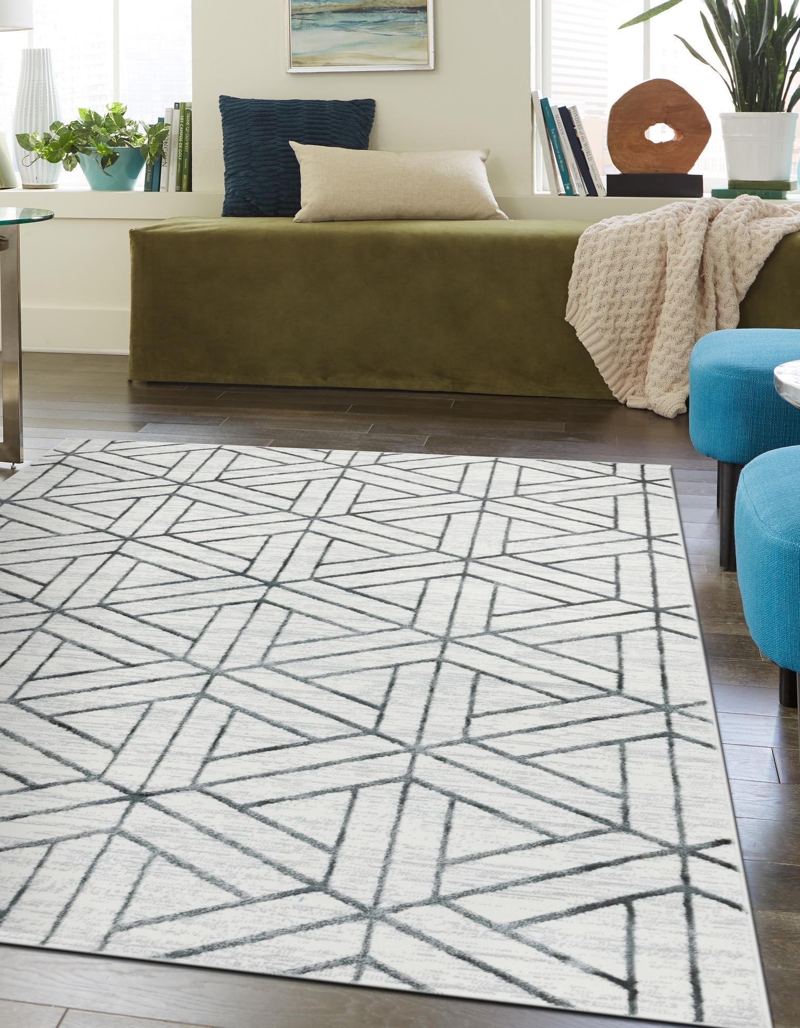 Garden Maze Retreat Collection Area Rug -  Topiarytrail