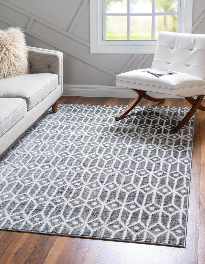 Garden Maze Retreat Collection Area Rug -  Mazeview Rectangle Gray  lifestyle 2