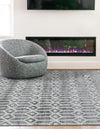 Garden Maze Retreat Collection Area Rug -  Mazeview Rectangle Gray  lifestyle 11