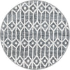 Garden Maze Retreat Collection Area Rug -  Mazeview Round Gray  lifestyle 22