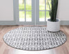 Garden Maze Retreat Collection Area Rug -  Mazeview Round Gray  lifestyle 41