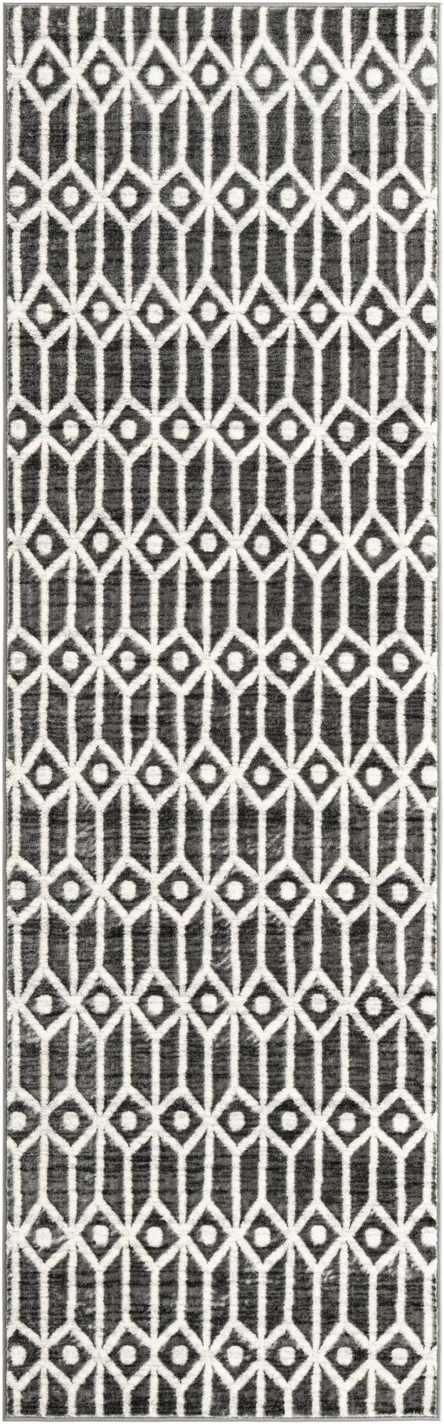 Garden Maze Retreat Collection Area Rug -  Mazeview Runner Gray  lifestyle 23