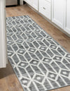 Garden Maze Retreat Collection Area Rug -  Mazeview Runner Gray  lifestyle 32