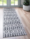 Garden Maze Retreat Collection Area Rug -  Mazeview Runner Gray  lifestyle 77