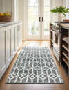 Garden Maze Retreat Collection Area Rug -  Mazeview Runner Gray  lifestyle 98