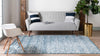 Garden Maze Retreat Collection Area Rug -  Mazeview Rectangle Blue  lifestyle 11