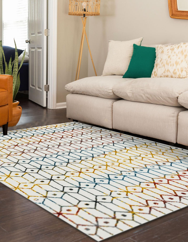 Garden Maze Retreat Collection Area Rug -  Mazeview Rectangle Multi  lifestyle 27