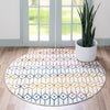 Garden Maze Retreat Collection Area Rug -  Mazeview Round Multi  lifestyle 35