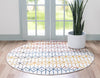 Garden Maze Retreat Collection Area Rug -  Mazeview Round Multi  lifestyle 45