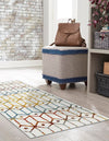 Garden Maze Retreat Collection Area Rug -  Mazeview Runner Multi  lifestyle 61