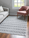 Garden Maze Retreat Collection Area Rug -  Mazeview Rectangle White  lifestyle 5