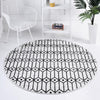 Garden Maze Retreat Collection Area Rug -  Mazeview Round White  lifestyle 38