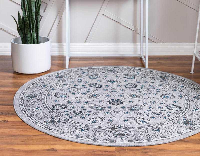 Copenhagen Comfort Collection Area Rug - Frederiksberg Round Gray  lifestyle 36