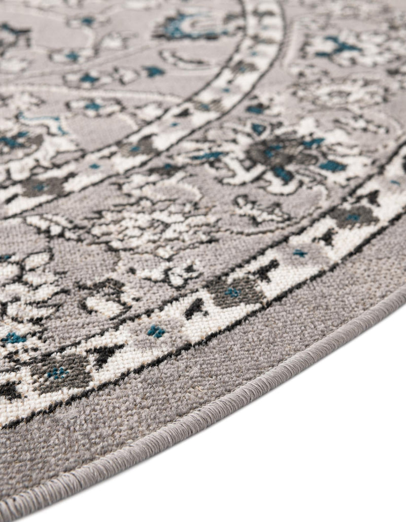 Copenhagen Comfort Collection Area Rug - Frederiksberg Round Gray  lifestyle 55