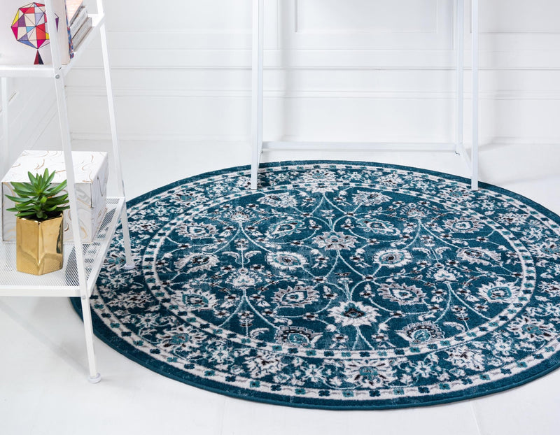 Copenhagen Comfort Collection Area Rug - Frederiksberg Round Blue  lifestyle 54