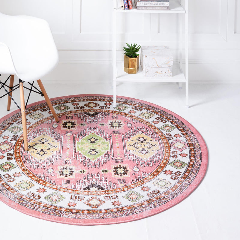 Copenhagen Comfort Collection Area Rug -  Sønderborg Round Rose  lifestyle 20