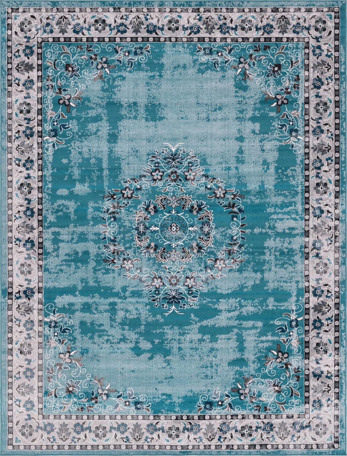 Geneva Terrace Collection Area Rug -  Yverdon Rectangle Blue  lifestyle 3