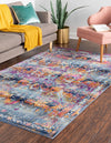 Prague Tapestry Collection Area Rug -  Moravia Rectangle Red  lifestyle 11