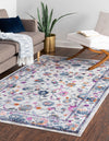 Prague Tapestry Collection Area Rug -  Vysehrad Rectangle Ivory  lifestyle 4