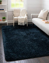 Eternal Plush Oasis Collection Area Rug -  Tranquility (Cobalt) Rectangle Cobalt  lifestyle 2