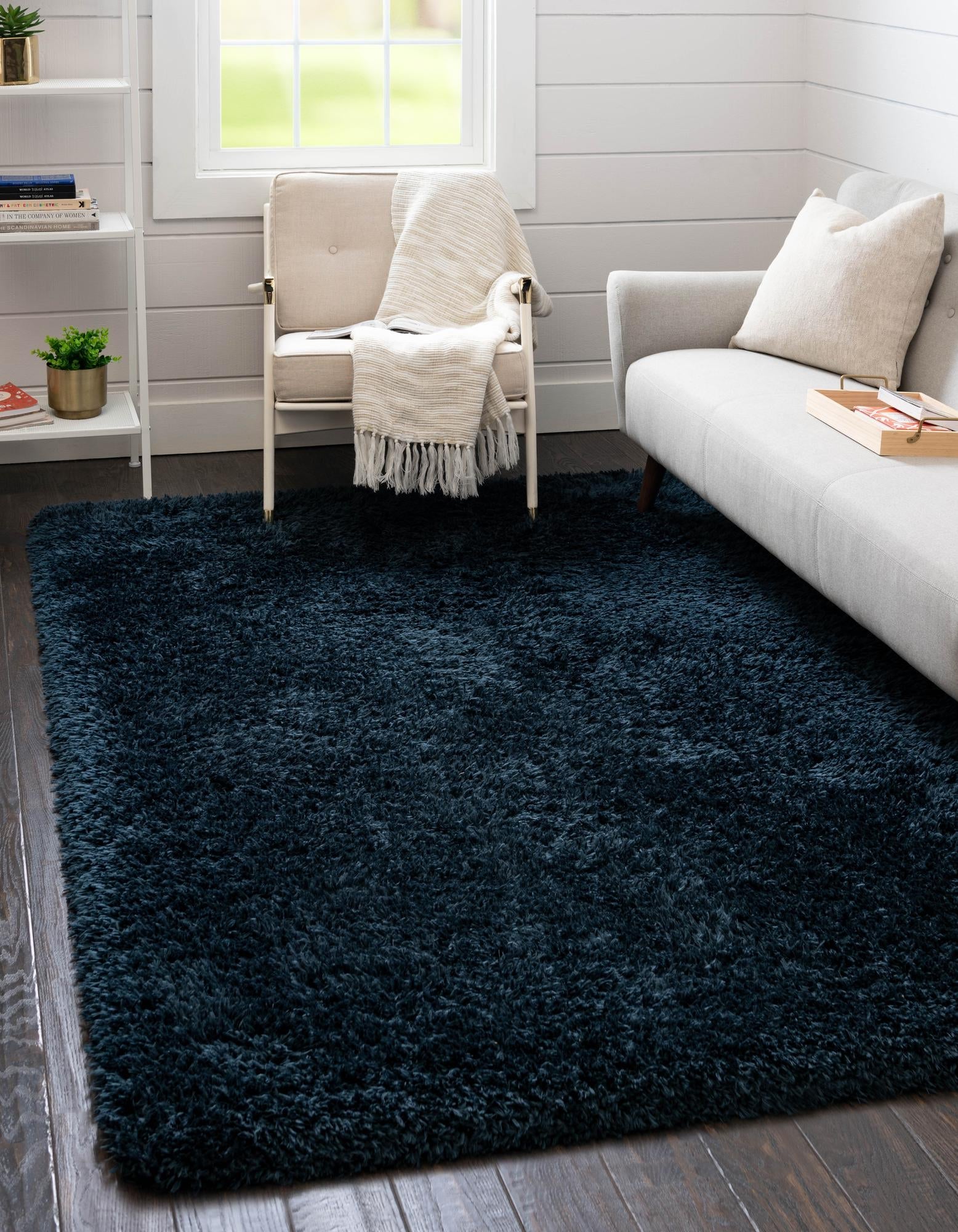 Eternal Plush Oasis Collection Area Rug -  Tranquility (Cobalt)