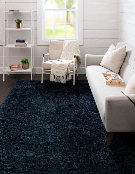 Eternal Plush Oasis Collection Area Rug -  Tranquility (Cobalt)