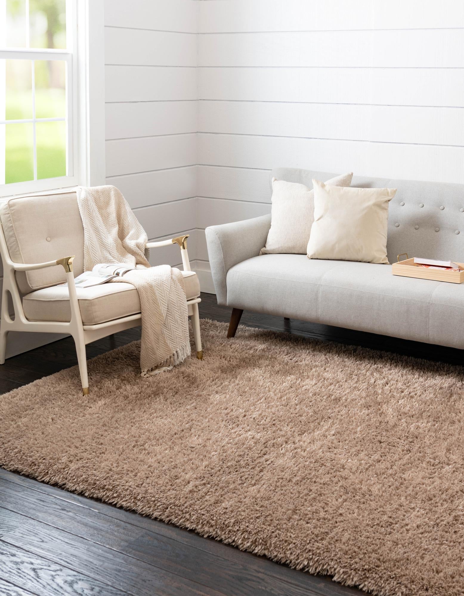 Eternal Plush Oasis Collection Area Rug -  Tranquility (Khaki)