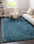 Eternal Plush Oasis Collection Area Rug -  Tranquility (Aegean Blue)